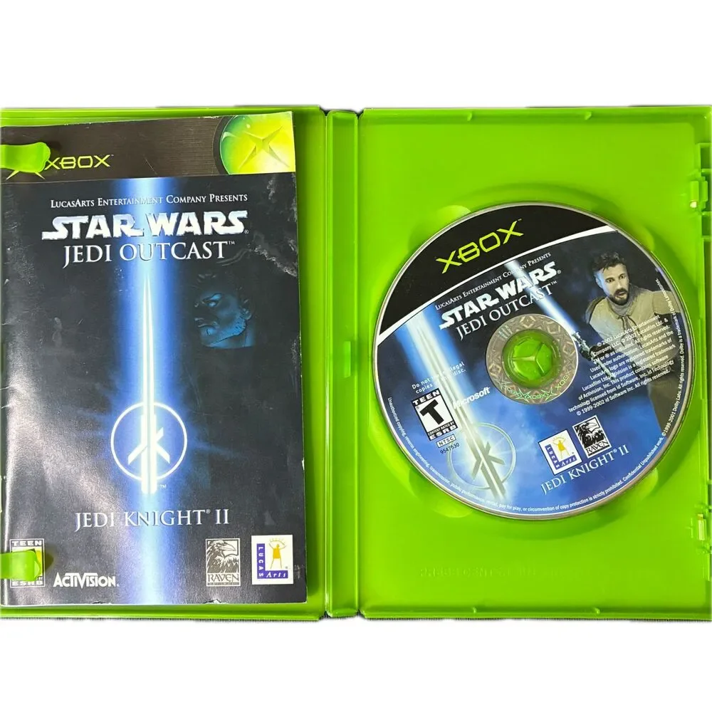 Star Wars Jedi Knight II Jedi Outcast (Microsoft Xbox 2002) CIB Reg Card TESTED!